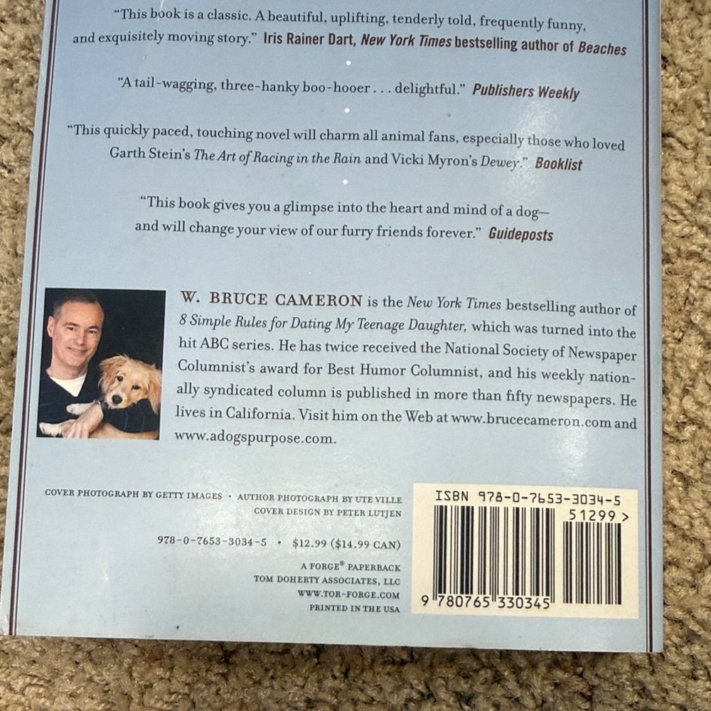 A Dog's Purpose Book by W. Bruce Cameron, paperback, good condition - Picture 6 of 6